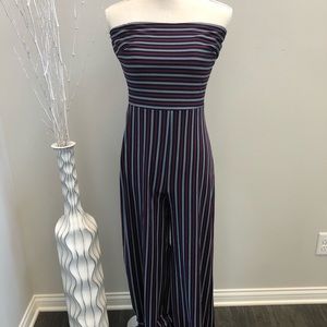 Red, Blue and White stripe jumpsuit